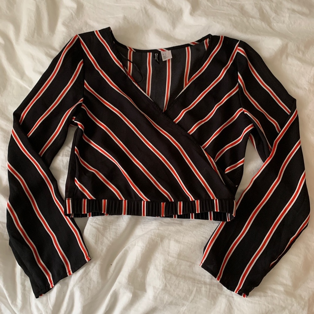 h&m striped top